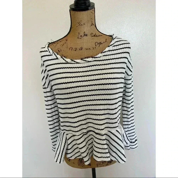 We The Free Striped Peplum Top - Picture 2 of 5
